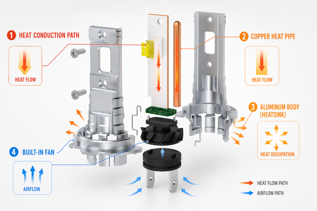 Thermal Path Of headlight